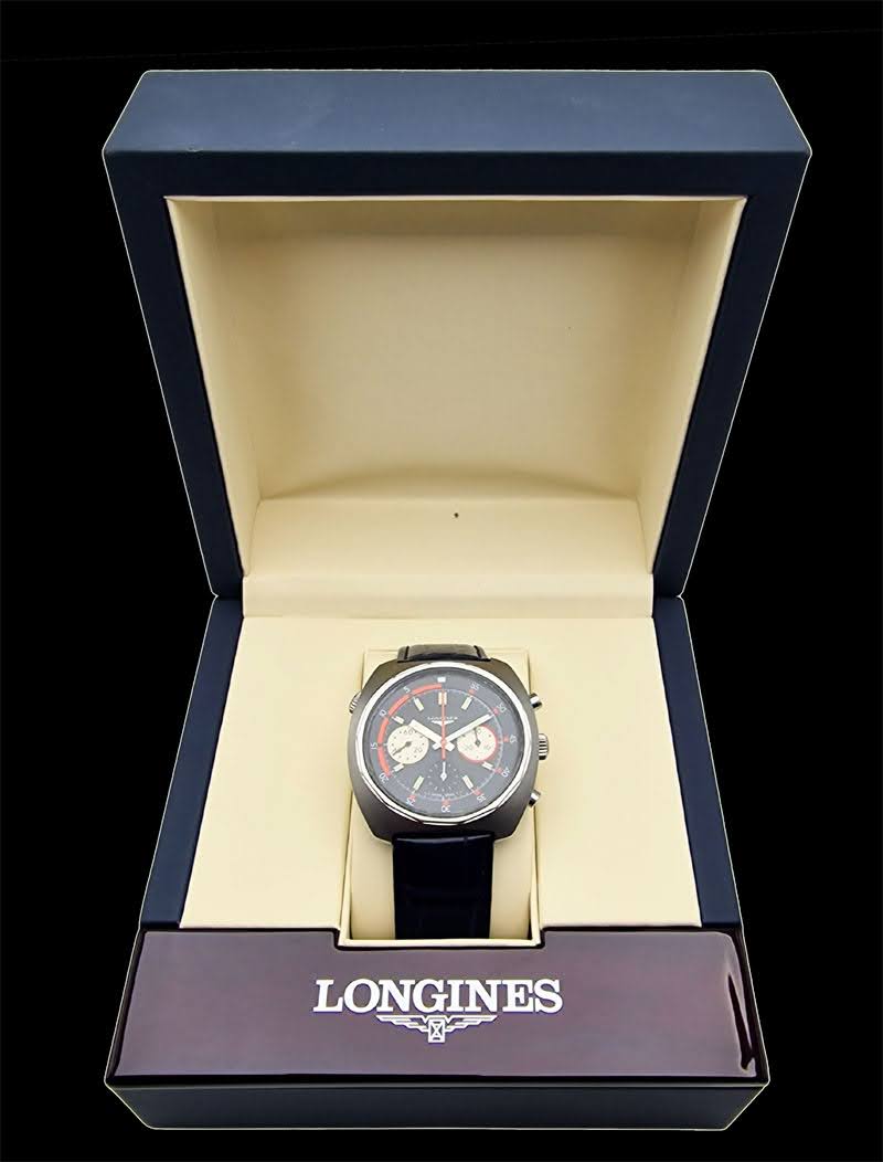 Męski stalowy LONGINES VALJOUX 72 chronograf z 1969r.