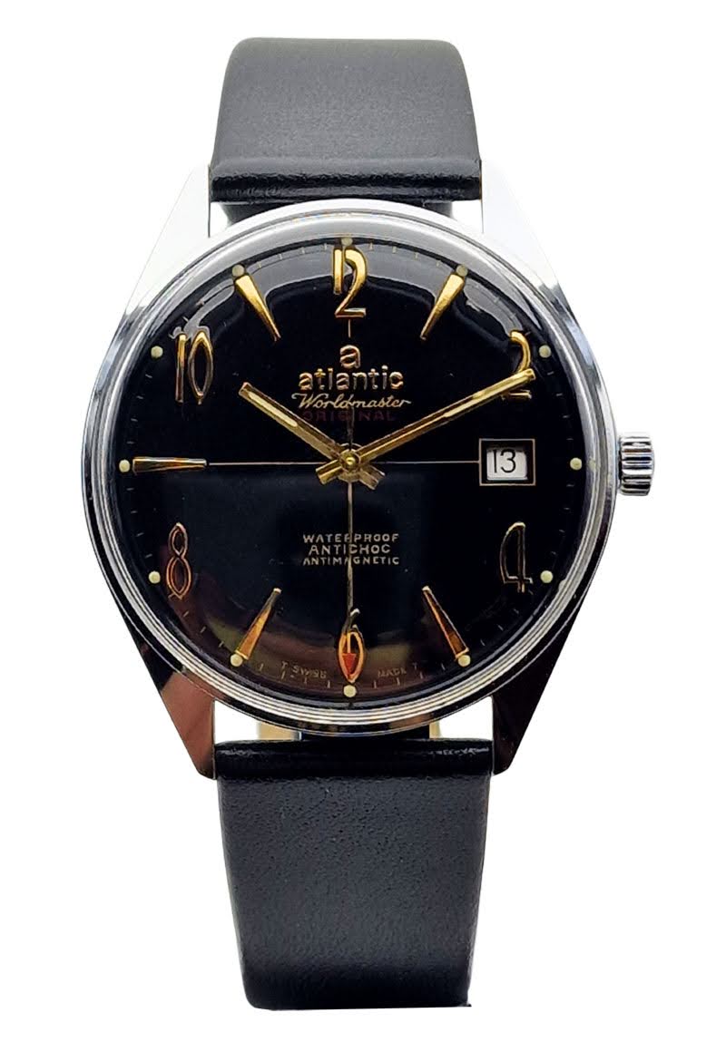 Pięknie zachowany Atlantic Worldmaster - lata 70. Szwajcarski zegarek mechaniczny.