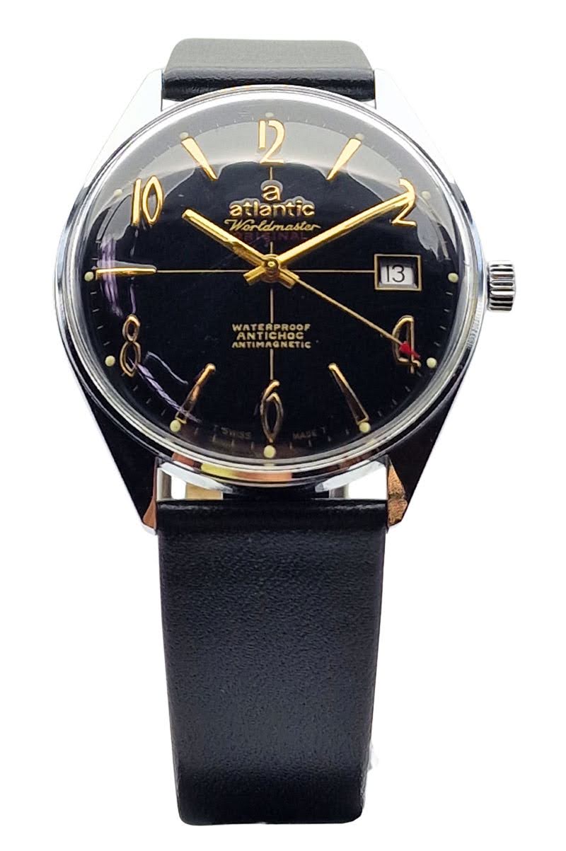 Pięknie zachowany Atlantic Worldmaster - lata 70. Zegarek Atlantic Kraków.