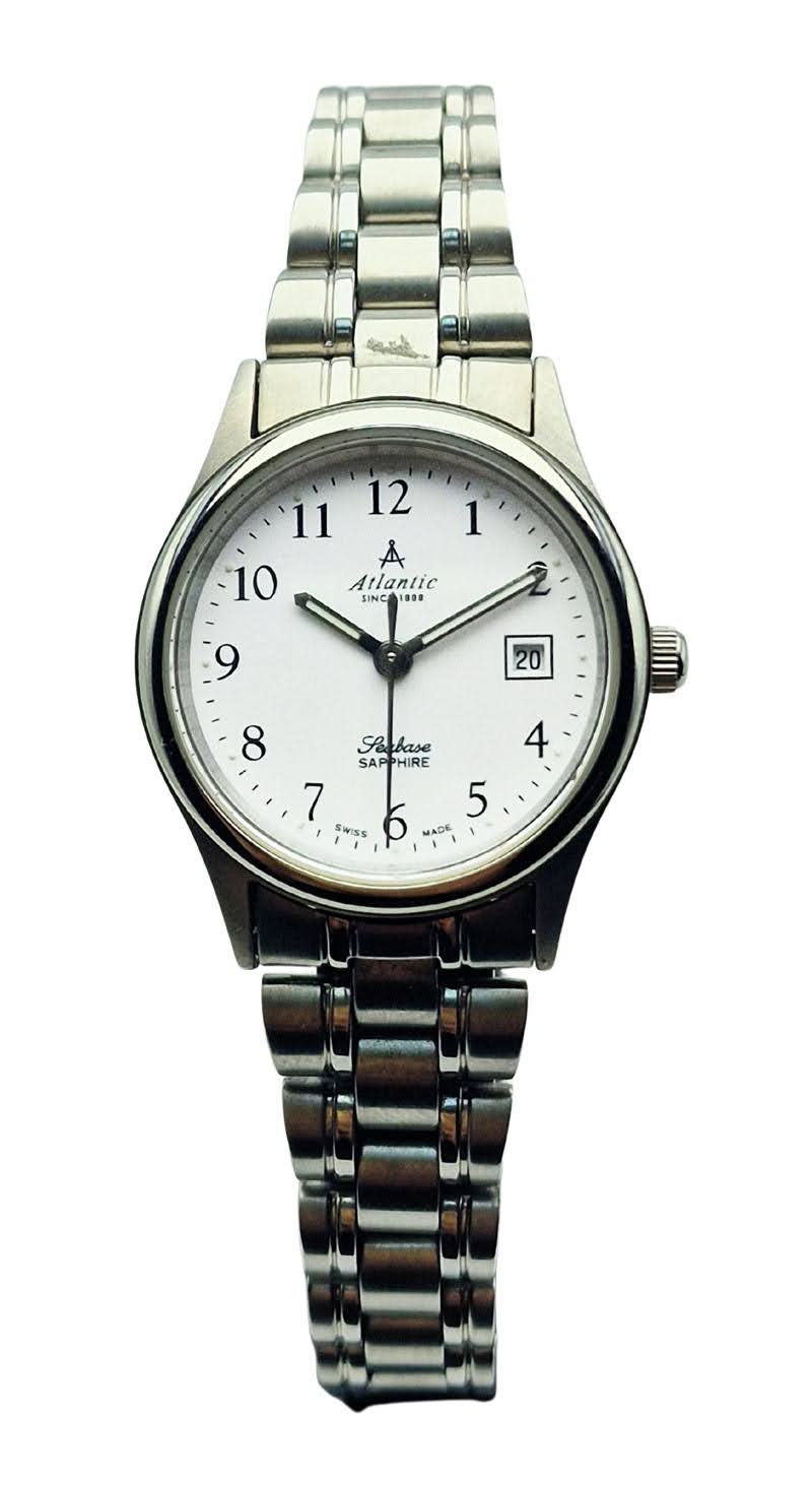 Klasyczny Atlantic Seabase 20346.41.13 - sklepowy komplet! Damski szwajcarski zegarek