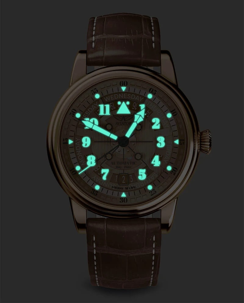 Zegarek Aviator Douglas Day Date Meca 41  V.3.36.8.290.4 night