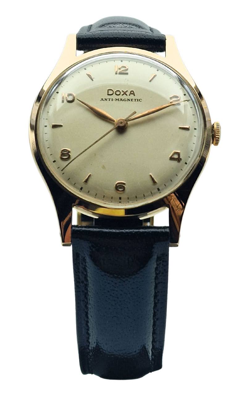 Złota 14K Doxa Anti-Magnetic lata 50. - doskonały stan!