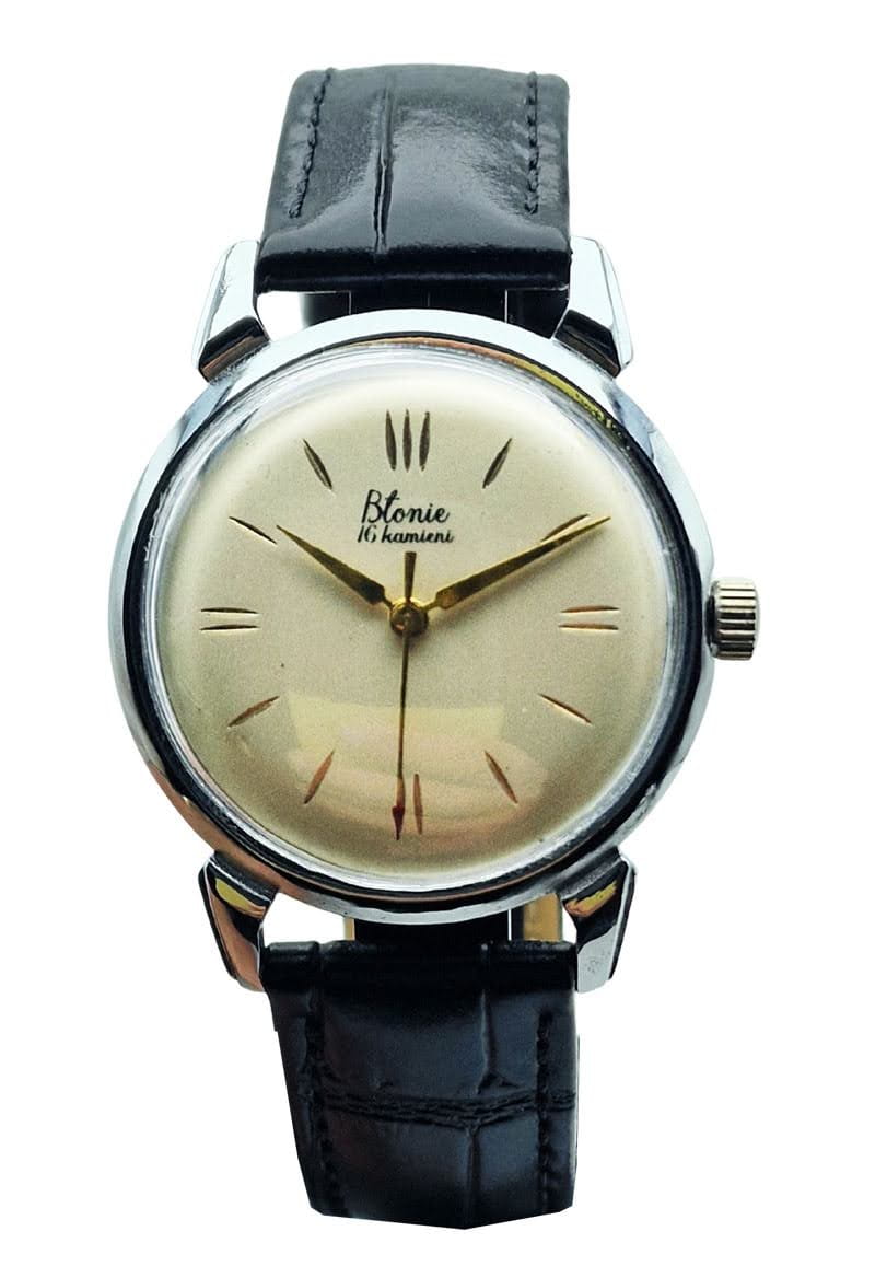 Błonie 16 kamieni lata 60. - doskonały stan! Polski zegarek mechaniczny.