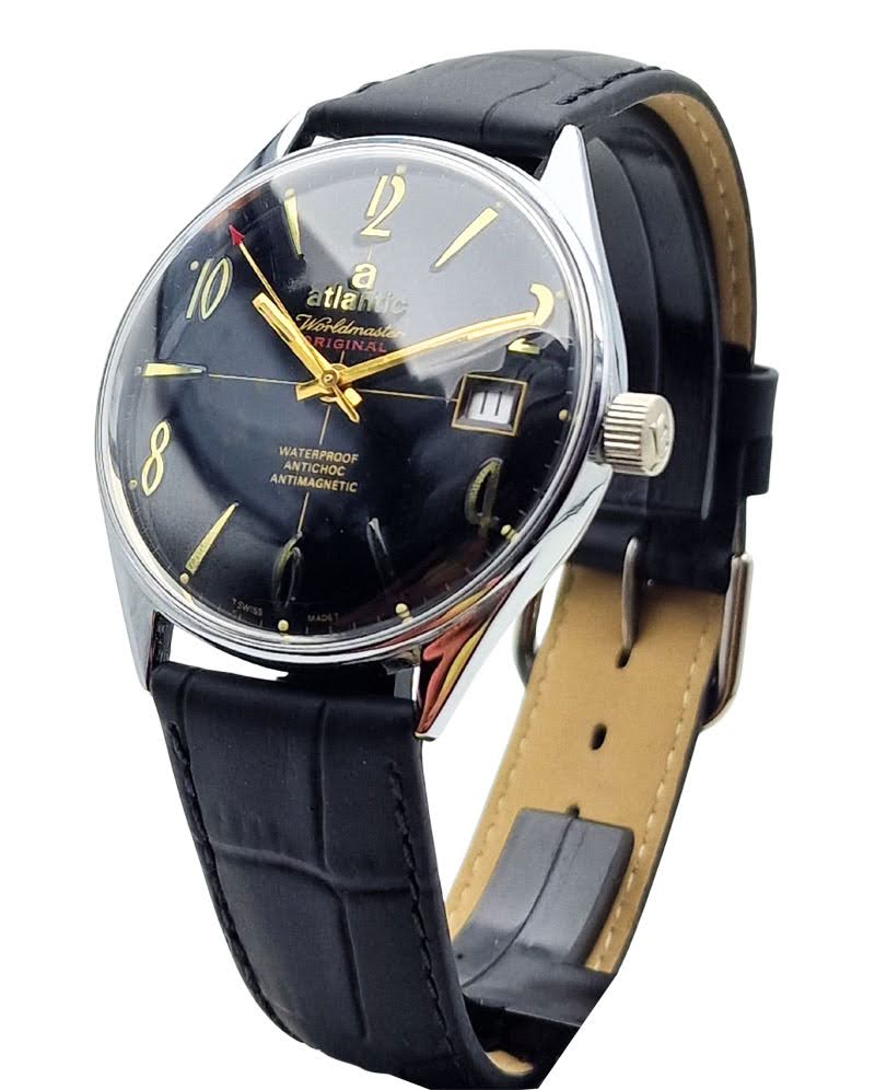 Atlantic Worldmaster FHF969 Czarna tarcza - doskonały stan!