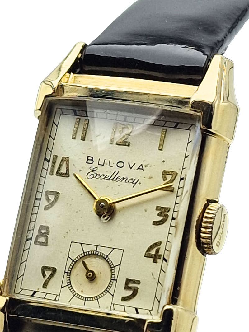 Pozłacany zegarek Bulova Excellency - stan bardzo dobry