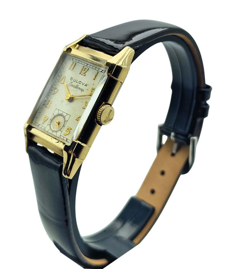 Pozłacany zegarek Bulova Excellency z lat 40 - stan bardzo dobry