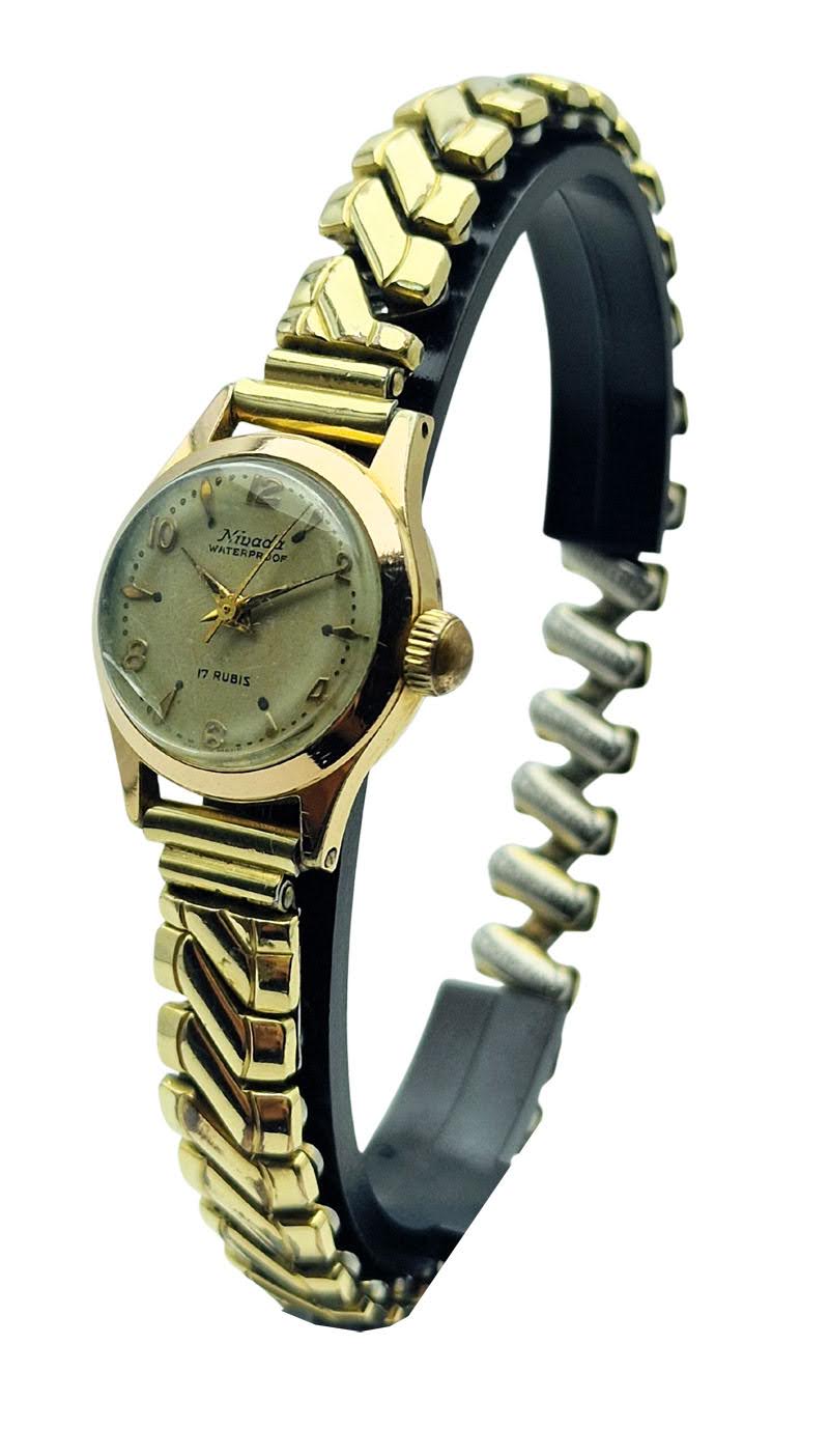 Damska pozłacana Nivada ETA Cal. 1170 - doskonały stan!