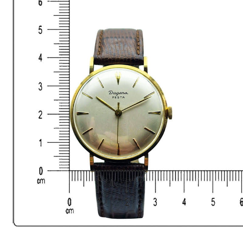 Garniturowa złota 14K Dugena Festa lata 60. - perfekcyjny stan!