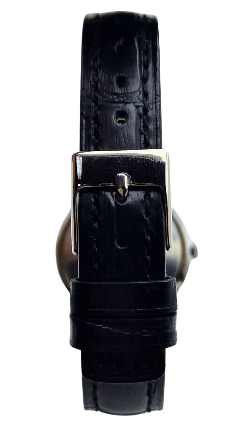 Elegancki czarny pasek do zegarka Zaria – klasyczny styl retro dla kolekcjonera