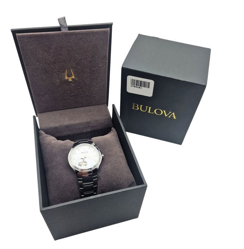 Bulova Automatic Ladies Open Heart - Fabryczny komplet!