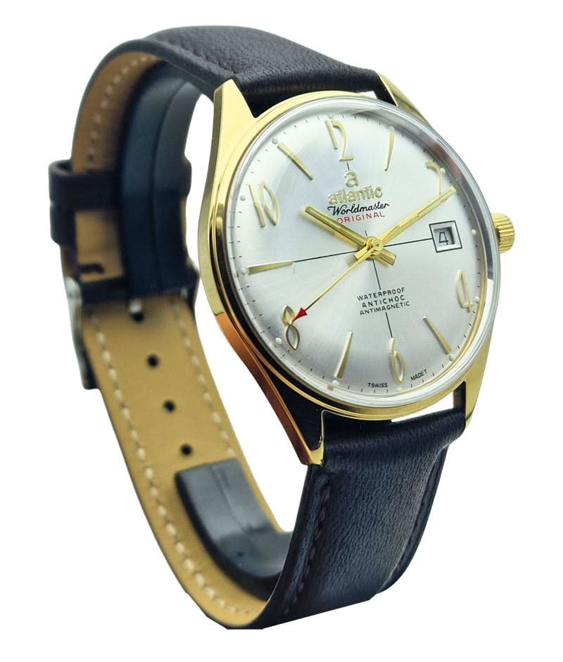 Pozłacany Atlantic Worldmaster Original - piękny stan!