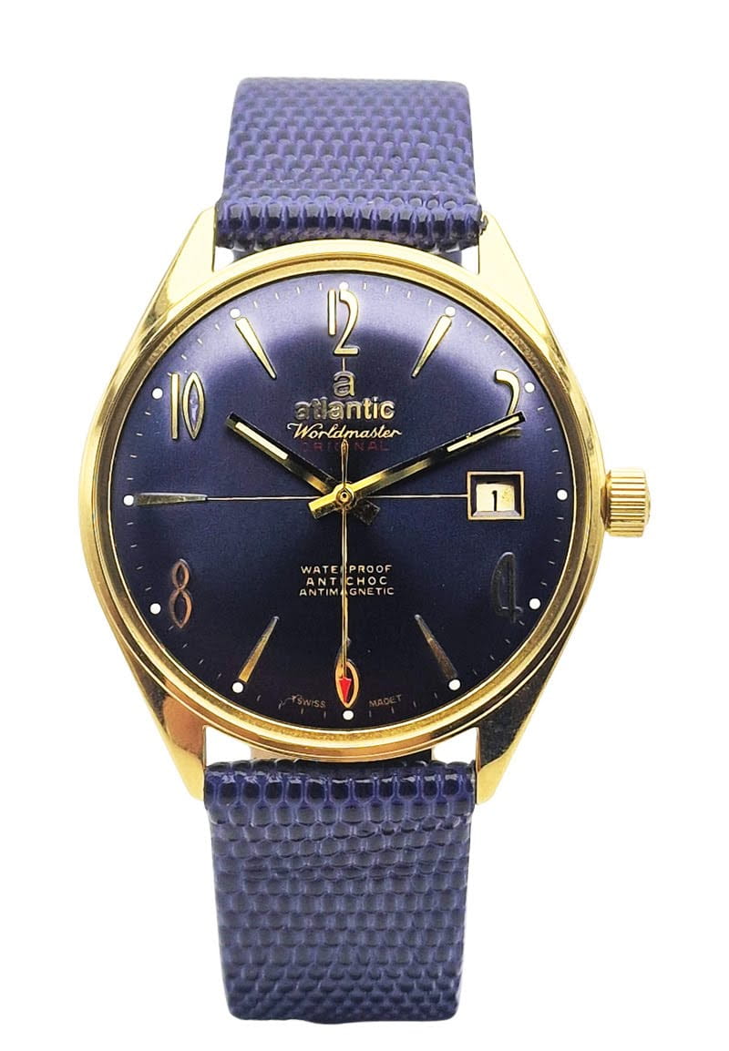 Pozłacany Atlantic Worldmaster Original - piękny stan!