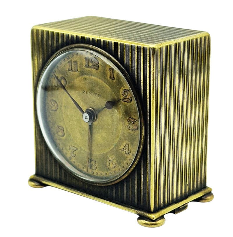 Unikatowy Zenith Travel Alarm Clock Art Déco lata 30. - doskonały stan!