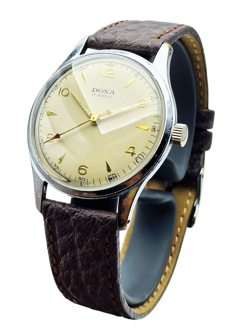 Piękna DOXA 17 JEWELS Cal. AS1187 - doskonały stan!
