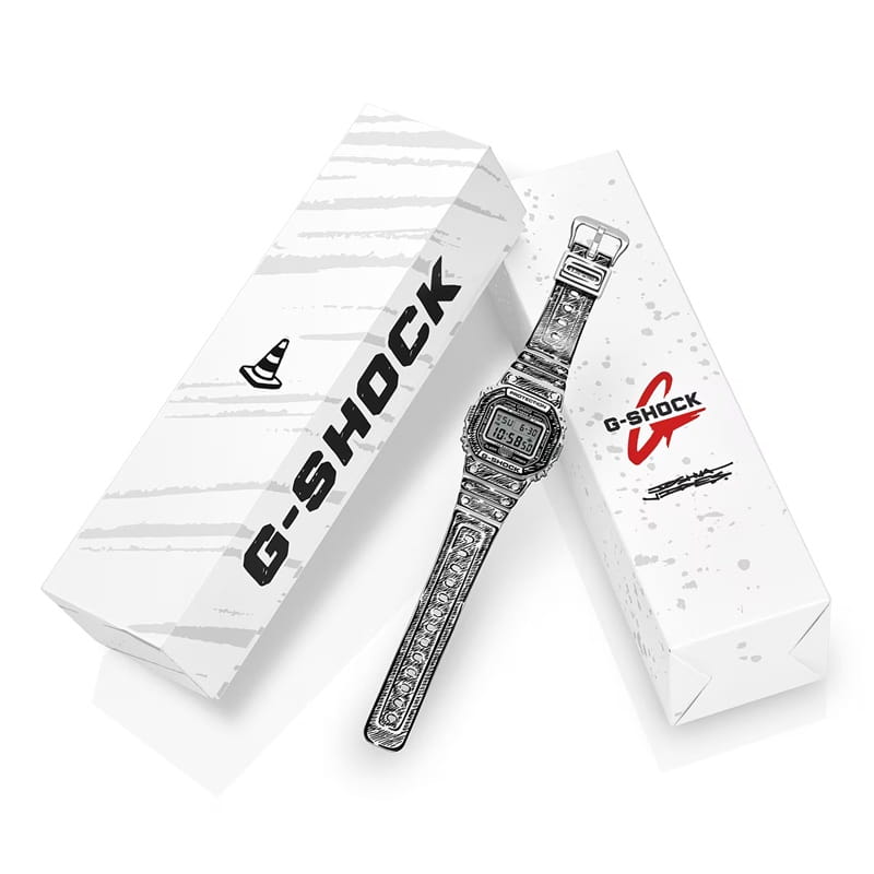 Zegarek Casio G-Shock Origin x Joshua Vides Special Edition DW-5600JV-7ER box