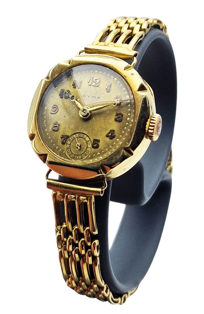 Unikatowa złota 14K (585) Cyma Art Deco - doskonały stan!