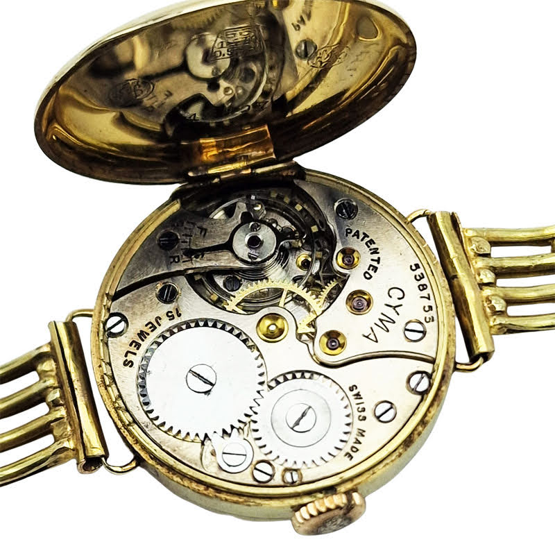 Unikatowa złota 14K (585) Cyma Art Deco - doskonały stan!