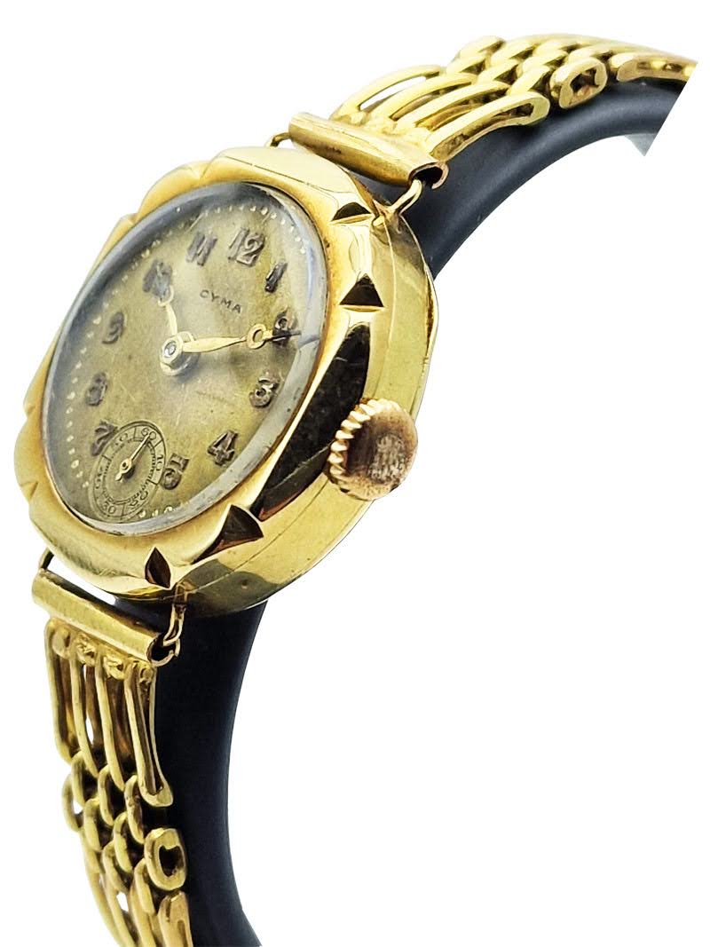 Unikatowa złota 14K (585) Cyma Art Deco - doskonały stan!