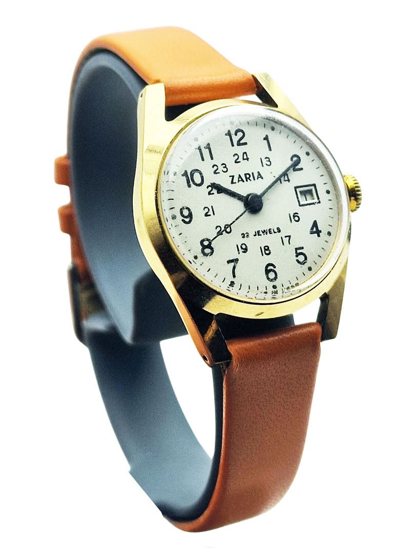 Damska pozłacana Zaria 22 Jewels - doskonały stan!