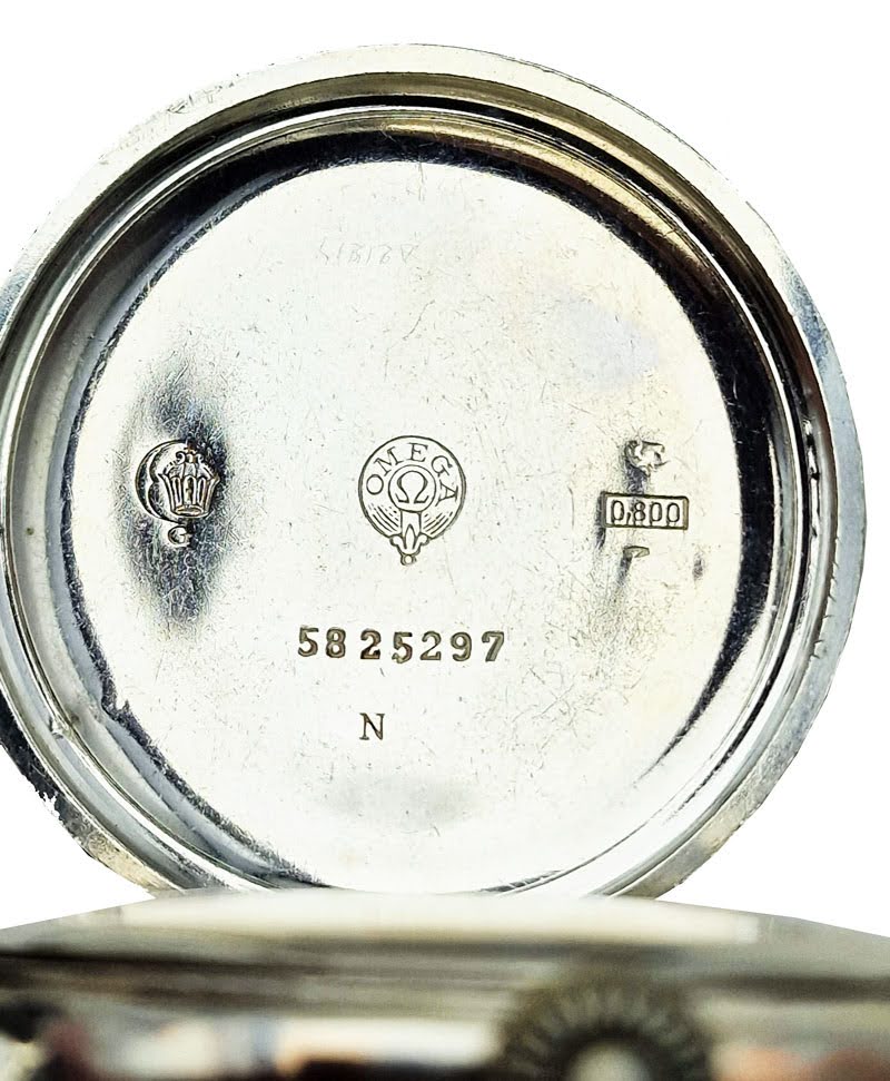 Srebrna 0.800 pasówka OMEGA Cal.35.5-T1 - doskonały stan!