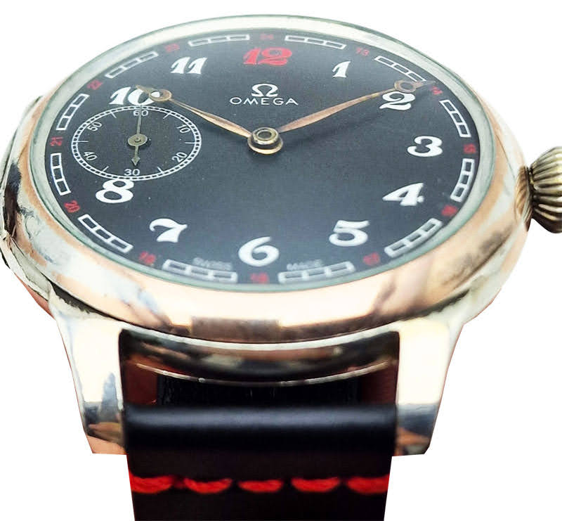 Srebrna 0.800 pasówka OMEGA Cal.35.5-T1 - doskonały stan!