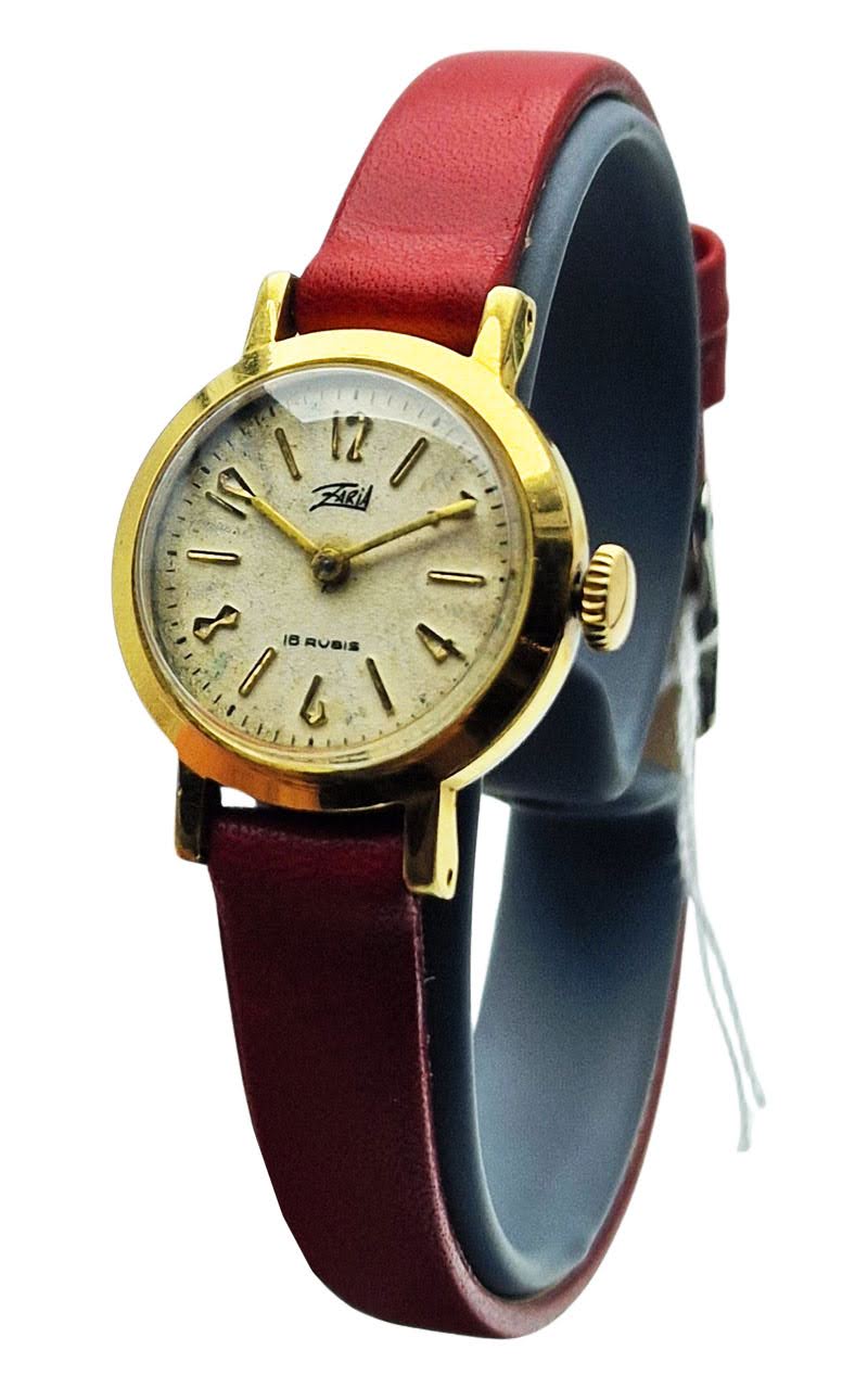 Złoty zegarek damski Zaria vintage- unikat