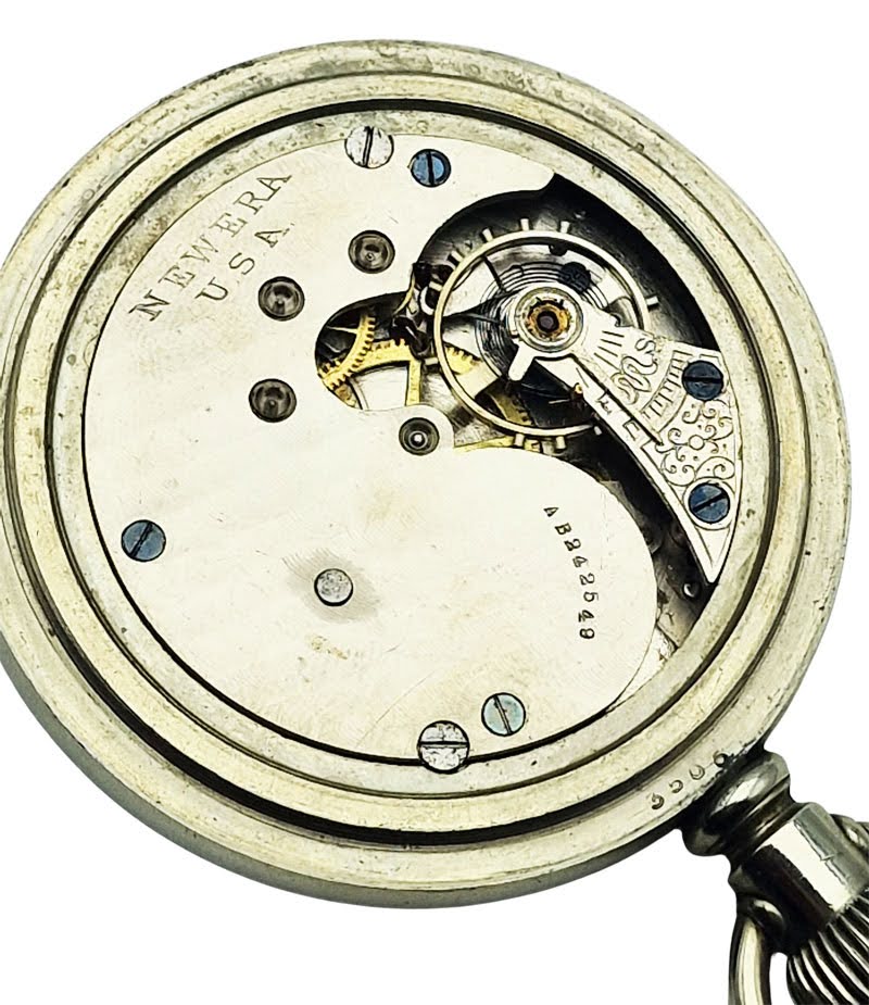 Waltham Pocket Watch 18s Model 1899 - koperta Silverode z lokomotywą!