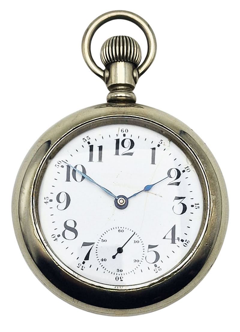 Waltham Pocket Watch 18s Model 1899 - koperta Silverode z lokomotywą!