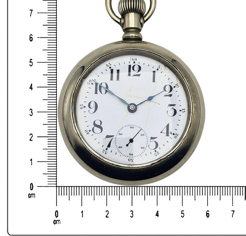 Waltham Pocket Watch 18s Model 1899 - koperta Silverode z lokomotywą!