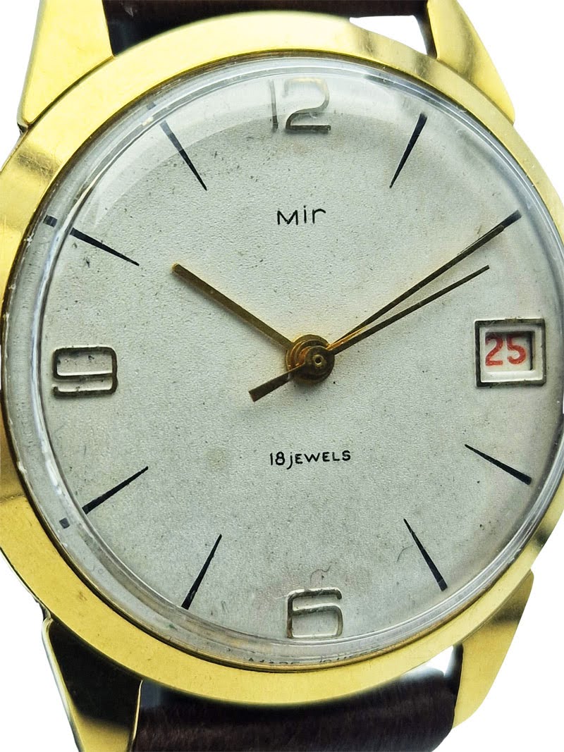 Luksusowy zegarek vintage Mir złocony- unikat