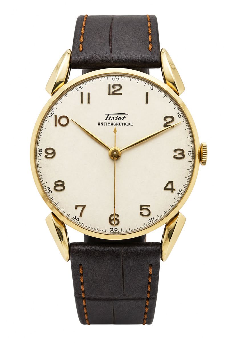 Złoty 14K Tissot Antimagnetique Cal. 27B-21 z 1950r. - perfekcyjny!