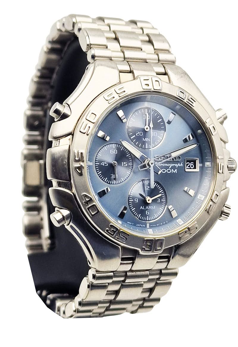 Piękny Seiko Chronograph 7T32 1991r. - idealny stan.