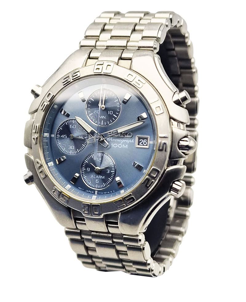 Piękny Seiko Chronograph 7T32 1991r. - idealny stan.
