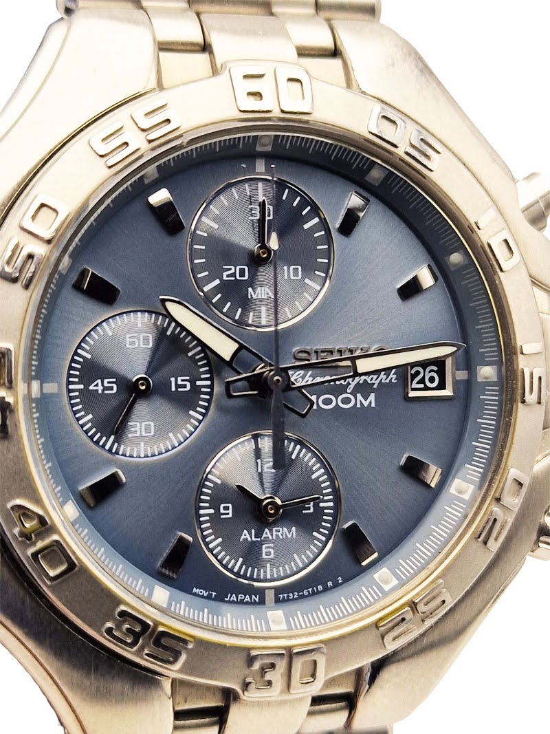 Piękny Seiko Chronograph 7T32 1991r. - idealny stan