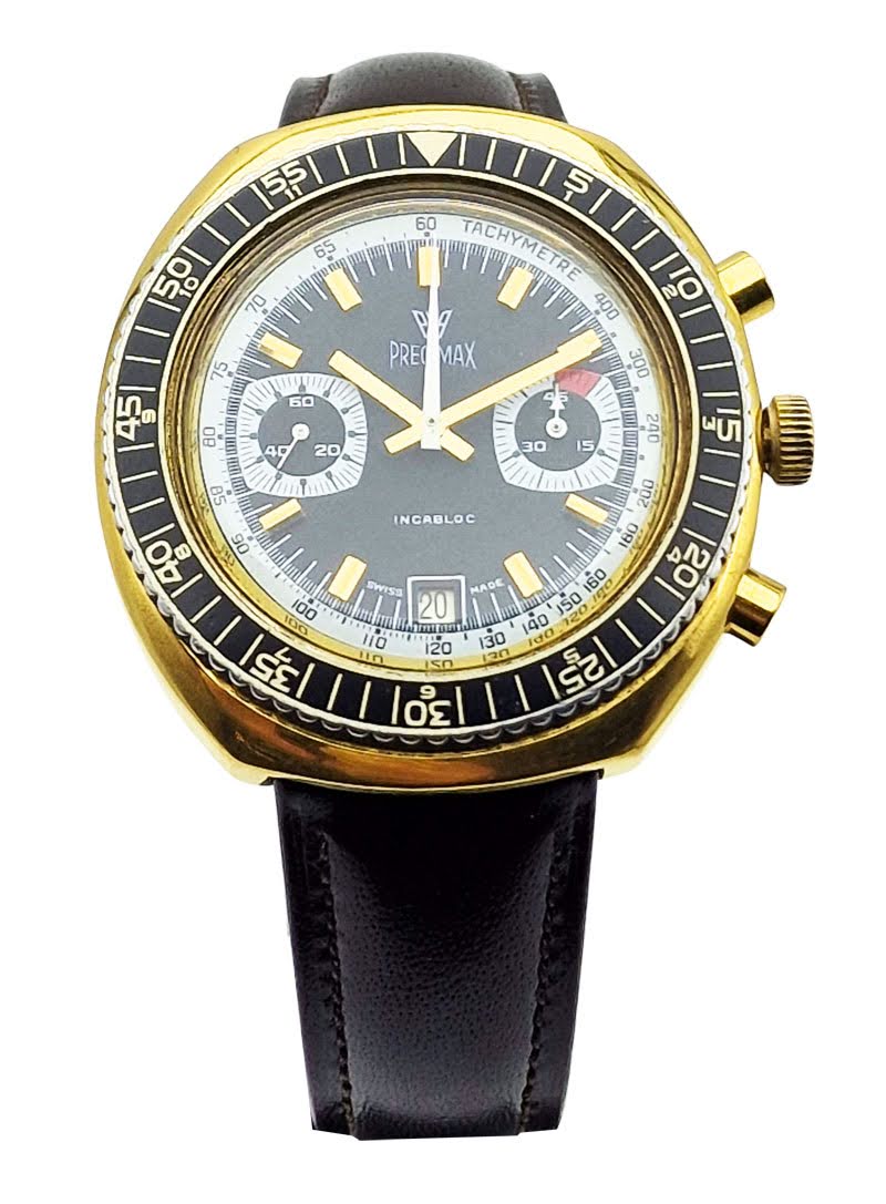 Unikatowy Precimax Chronograph Valjoux 7734 lata 70. - doskonały stan!