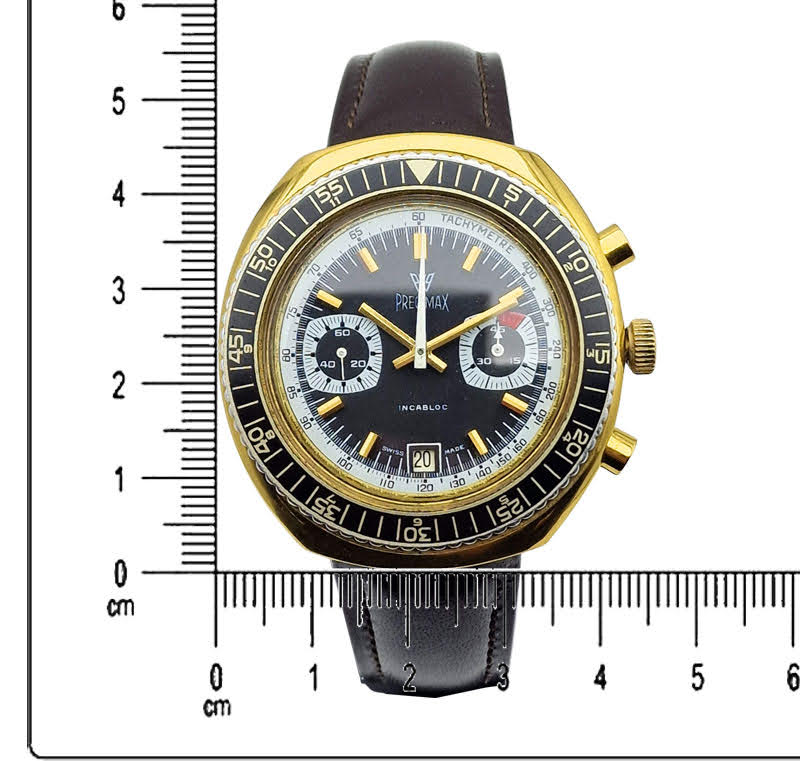 Unikatowy Precimax Chronograph Valjoux 7734 lata 70. - doskonały stan!