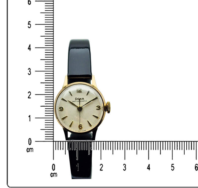 Damska złota 14K Doxa Anti-Magnetic z lat 50. - perfekcyjny stan!