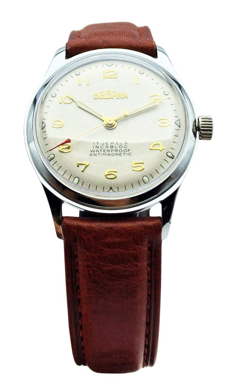Elegancki zegarek mechaniczny Delbana po renowacji