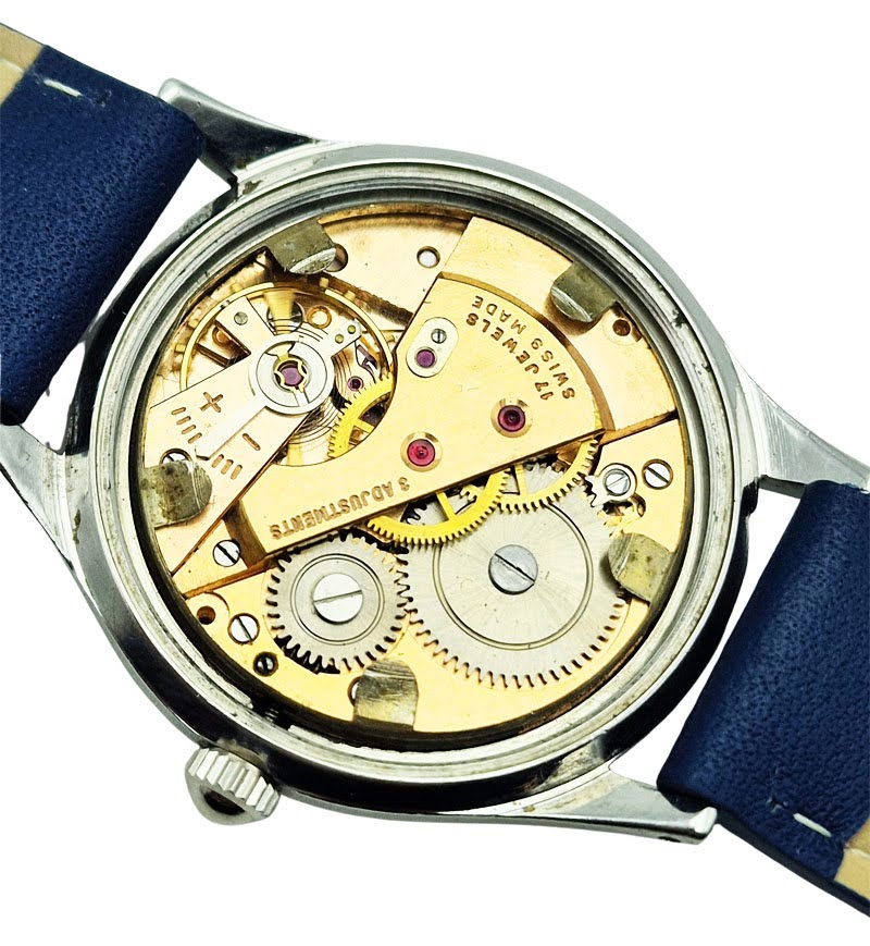 Szwajcarski mechanizm vintage AS 1600 na 17 kamieniach