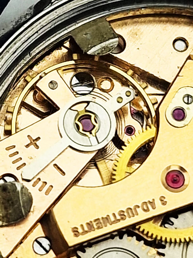 Szwajcarski mechanizm Atlantic 3 adjustments 17 jewels vintage