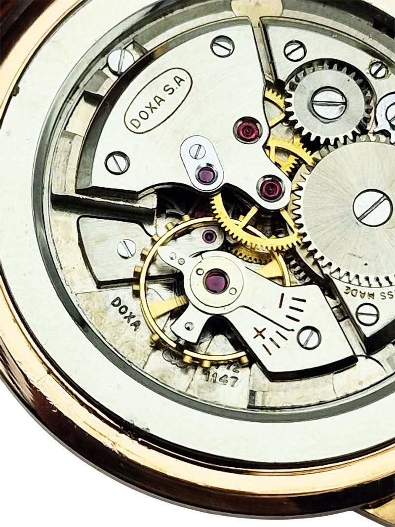 Złota 14K Doxa Anti-Magnetique Cal. 1147 lata 50. - idealny stan!
