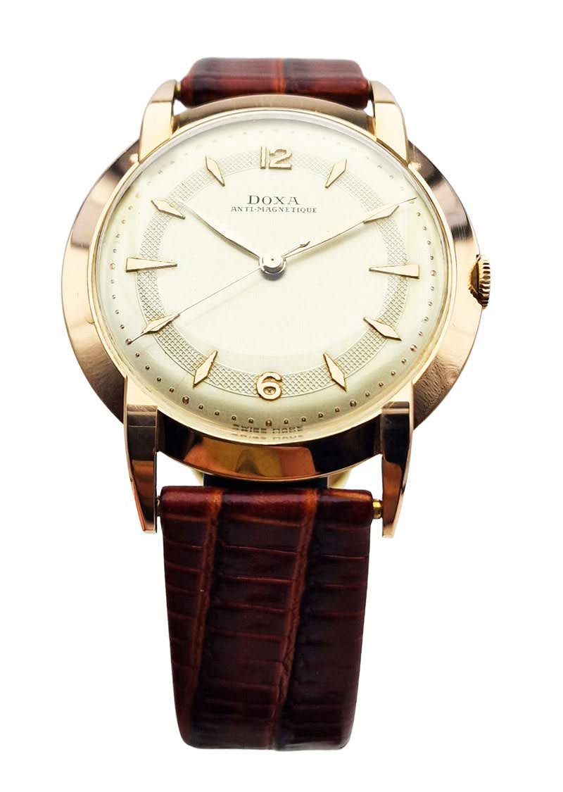 Złota 14K Doxa Anti-Magnetique Cal. 1147 lata 50. - idealny stan!