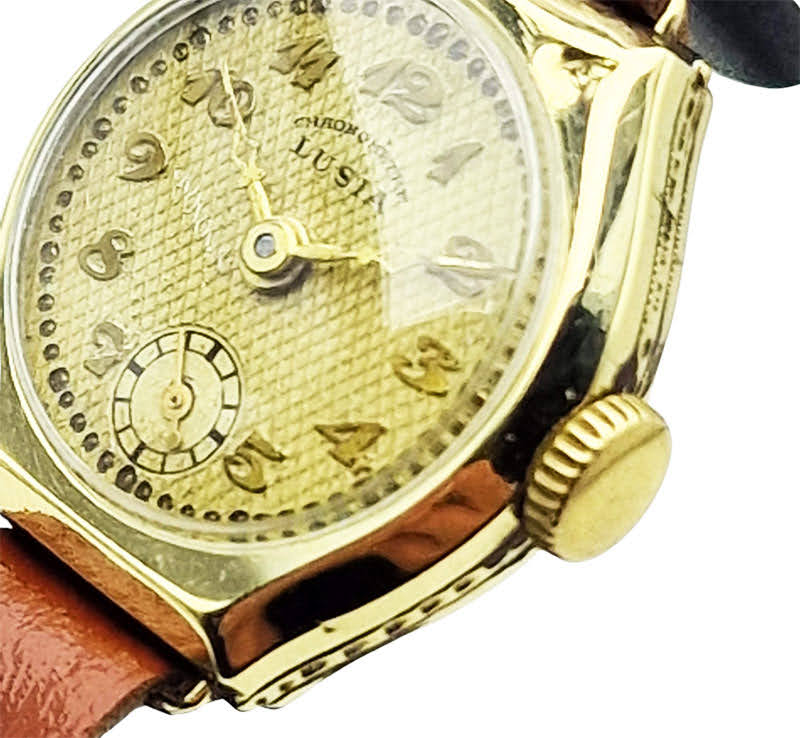 Damska złota Lusia Chronometre 14K 0.585 z lat 30. - doskonały stan!