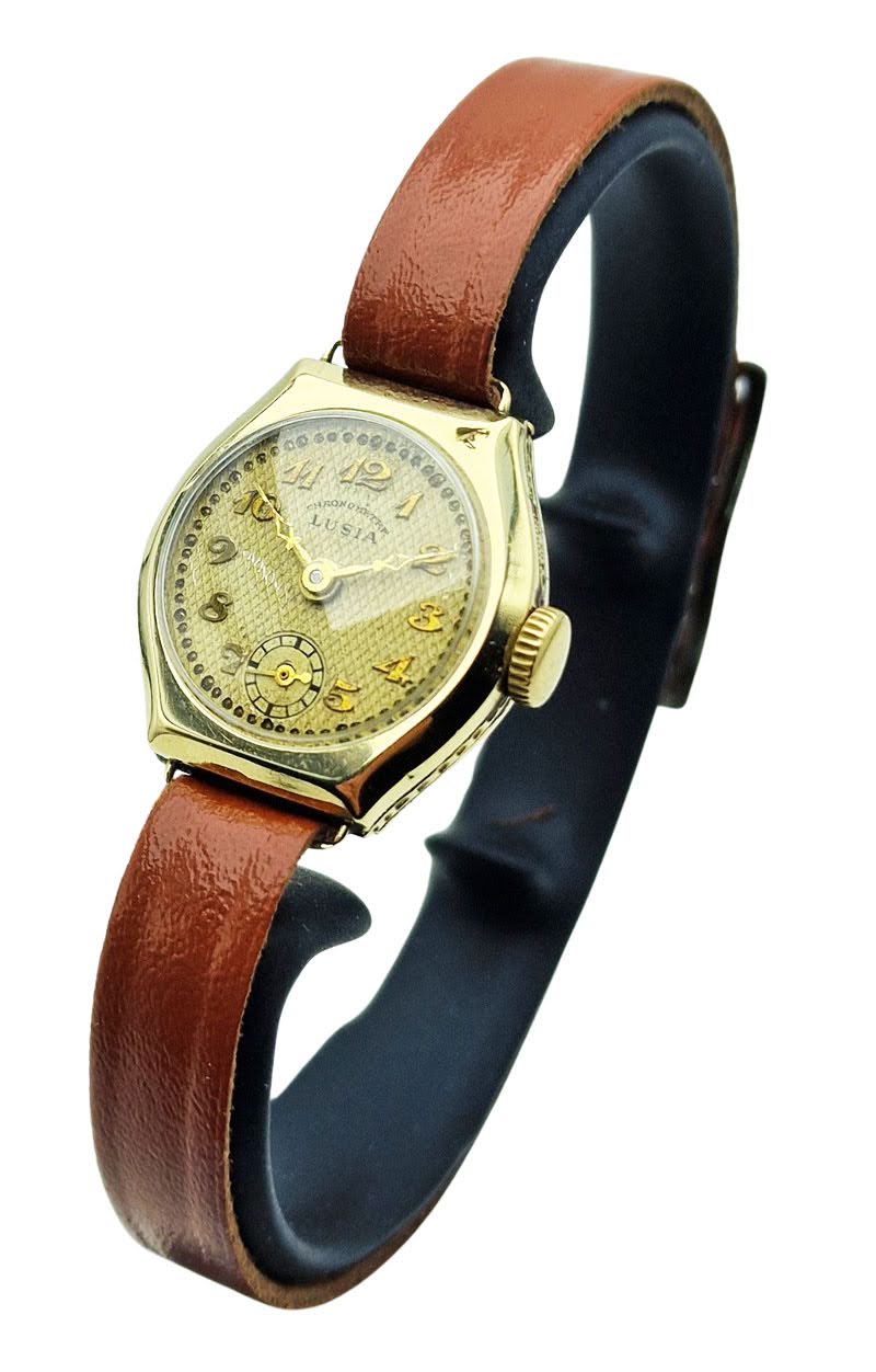 Damska złota Lusia Chronometre 14K 0.585 z lat 30. - doskonały stan!