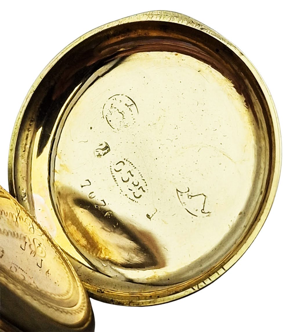 Szwajcarski złoty 14K zegarek kieszonkowy Savonette 585 - doskonały stan!