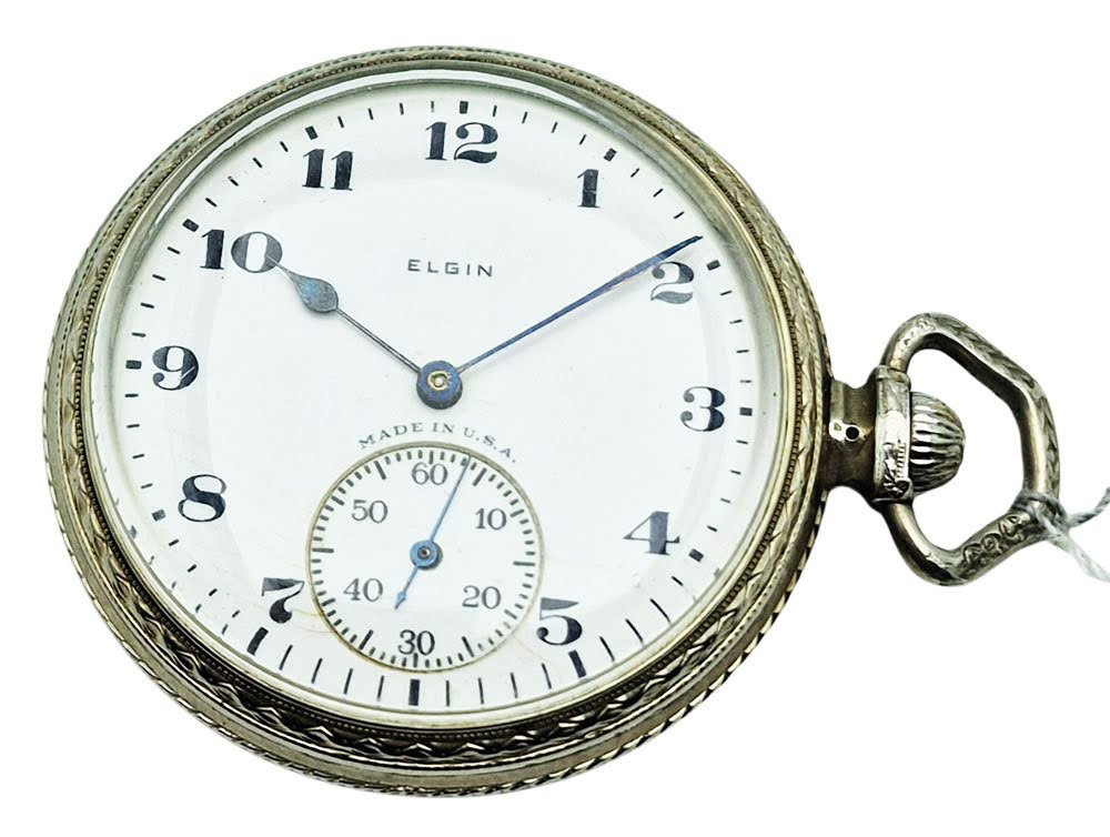 Piękny Elgin 14K White Gold Filled z 1926r. - idealny stan!