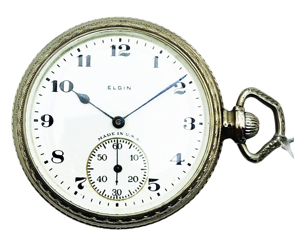 Piękny Elgin 14K White Gold Filled z 1926r. - idealny stan!