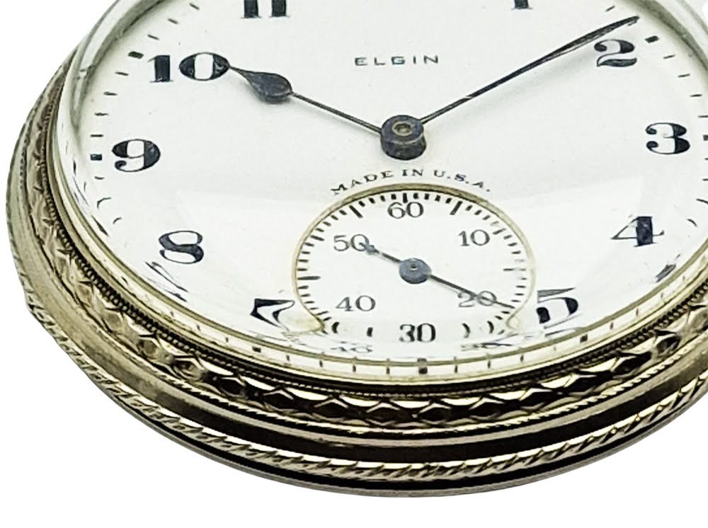 Piękny Elgin 14K White Gold Filled z 1926r. - idealny stan!