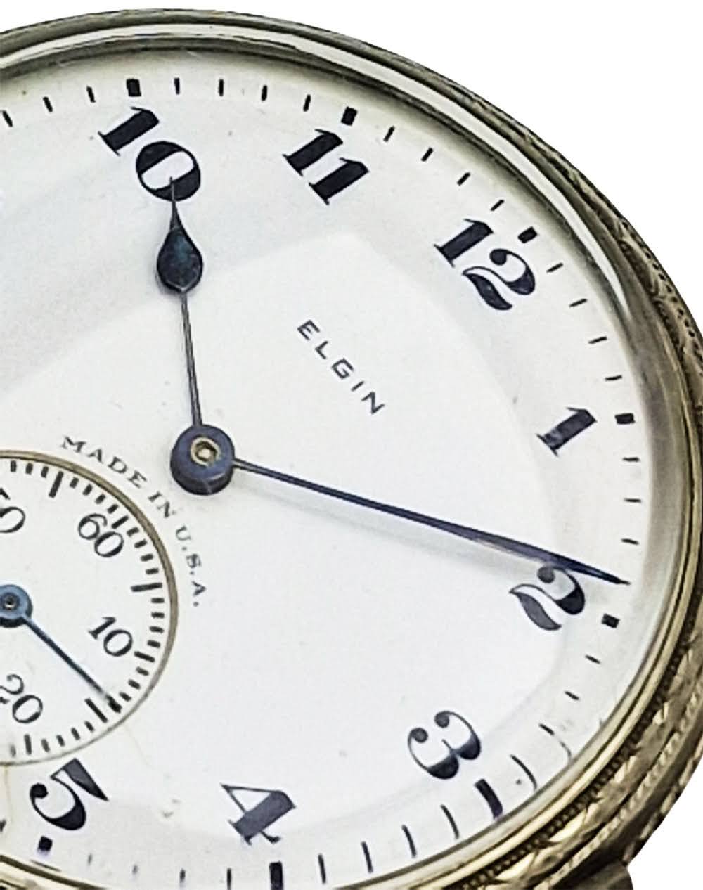Piękny Elgin 14K White Gold Filled z 1926r. - idealny stan!