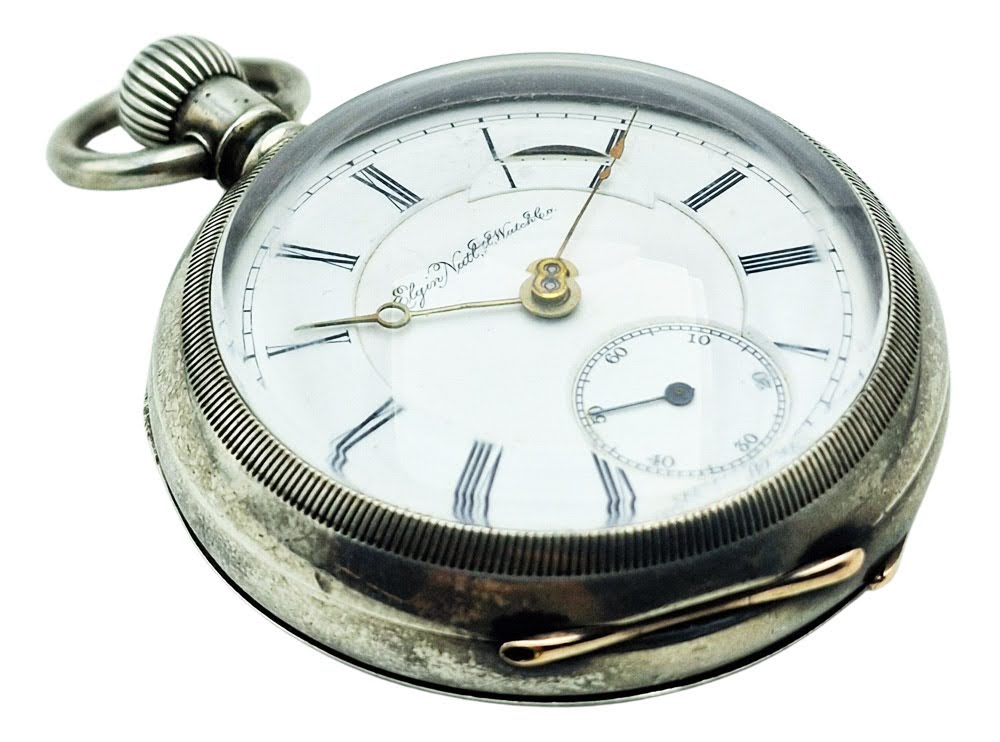 Srebrny 800. Elgin B.W. Raymond z 1889r - idealny, 100% oryginał!
